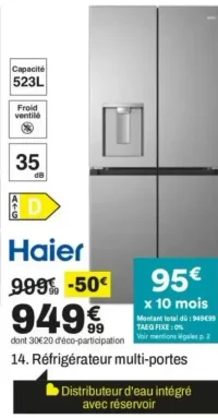 Haier Réfrigérateur multi-portes HCR58S18DWMM