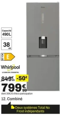 Whirlpool Combiné WHK26493WX4E
