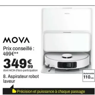 8. Aspirateur robot laveur Mova