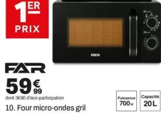 Four micro-ondes gril FAR MOG20LNR25 G