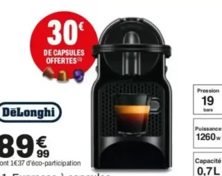 Expresso à capsules DeLonghi Inissia EN80.B