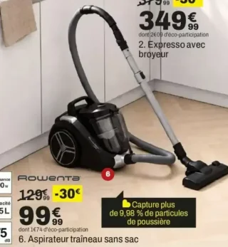 Aspirateur traîneau sans sac Rowenta