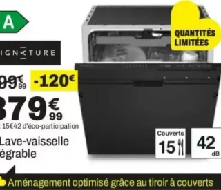 Lave-vaisselle intégrable Signature SLVI15A42