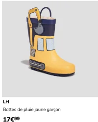 LH Bottes de pluie jaune garçon