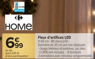 Fleur d'artifices LED Carrefour Home