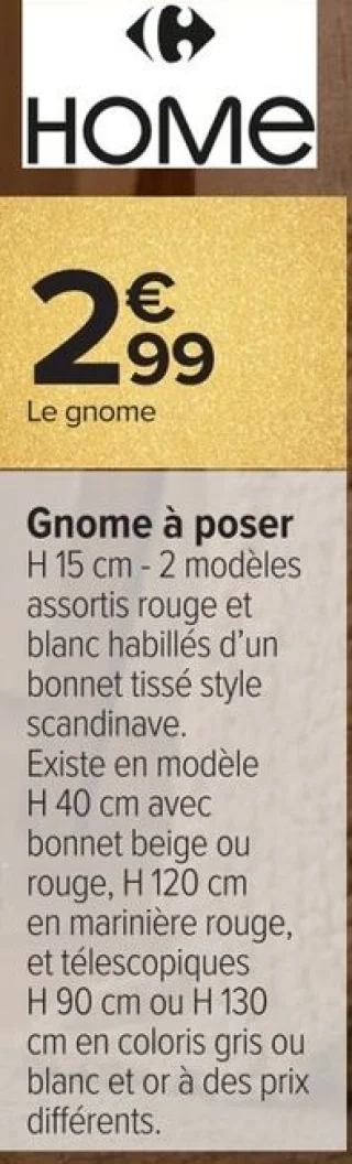 Gnome à poser Carrefour Home