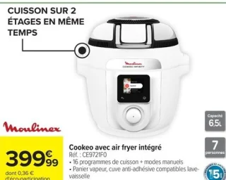 Cookeo avec air fryer intégré Moulinex CE9721F0