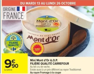 Mini Mont d'Or A.O.P. Filière Qualité Carrefour