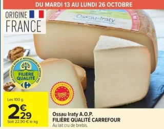 Ossau Iraty A.O.P. Filière Qualité Carrefour