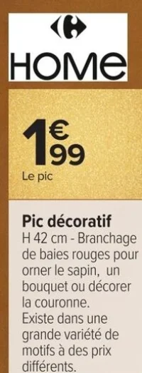 Pic décoratif Carrefour HOME