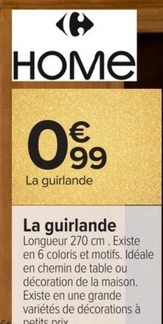 La guirlande Carrefour HOME