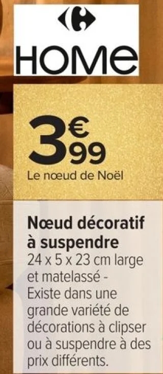 Nœud décoratif à suspendre Carrefour HOME