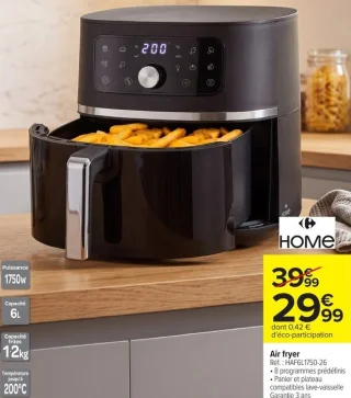 Air fryer HOME HAFGL1750-26