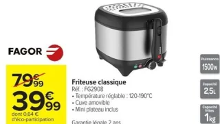Friteuse classique Fagor FG2908