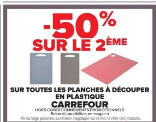 Toutes les planches à découper en plastique Carrefour
