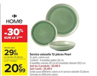 Service vaisselle 12 pièces Pearl