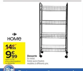 Desserte en métal Carrefour Home