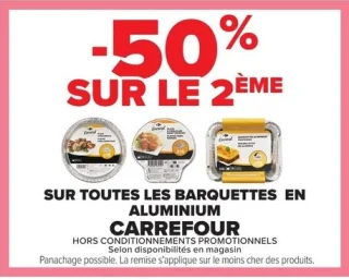 Barquettes en aluminium Carrefour