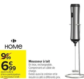 Mousseur à lait Carrefour Home