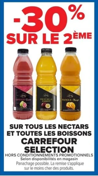 Nectars et boissons Carrefour Selection