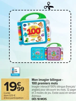 Mon imagier bilingue - 100 premiers mots Vtech
