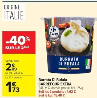 Burrata Di Bufala CARREFOUR EXTRA