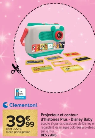 Projecteur et conteur d'histoires Plus - Disney Baby Clementoni