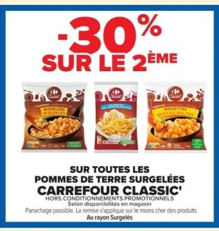 Pommes de terre surgelées Carrefour Classic'