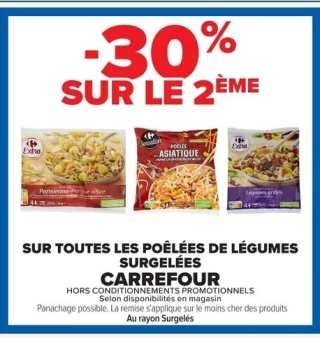 Poêlées de légumes surgelées Carrefour