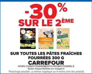 Pâtes fraîches fourrées Carrefour