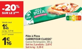 Pâte à Pizza Carrefour Classic