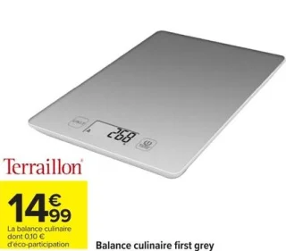 Balance culinaire first grey Terraillon