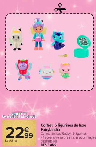 Coffret 6 figurines de luxe Fairylandia Gabby et la Maison Magique