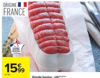 Viande bovine : rôti
