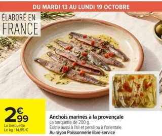 Anchois marinés à la provençale