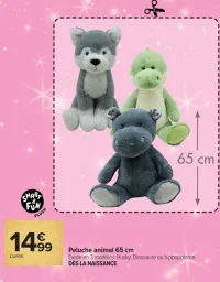 Peluche animal 65 cm Smart & Fun Plush