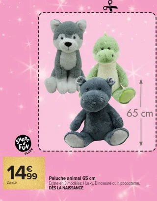 Peluche animal 65 cm Smart & Fun Plush