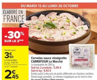 Cervelas sauce vinaigrette CARREFOUR Le Marché