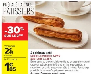 2 éclairs au café