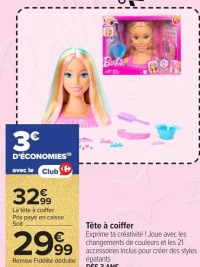 Tête à coiffer Barbie
