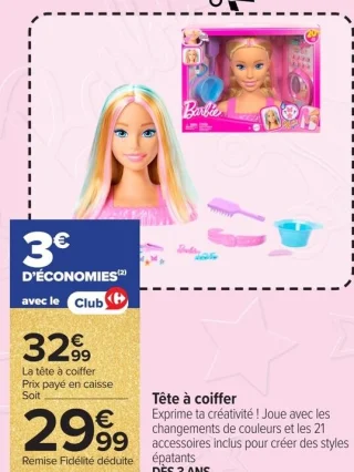 Tête à coiffer Barbie