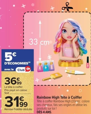 Rainbow High Tête à Coiffer