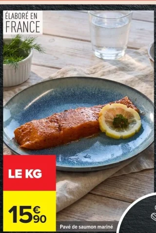 Pavé de saumon mariné