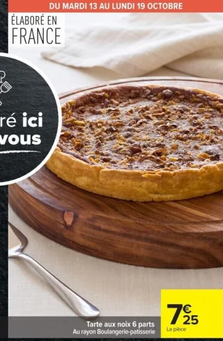 Tarte aux noix 6 parts
