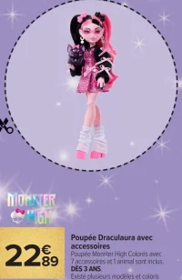 Monster High Poupée Draculaura avec accessoires