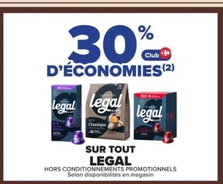 Capsules de café LEGAL