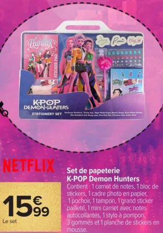 Set de papeterie K-POP Demon Hunters