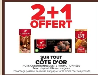 Tablettes de chocolat Côte d'Or