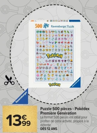 Puzzle 500 pièces - Pokédex Première Génération
