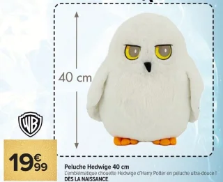 Peluche Hedwige 40 cm